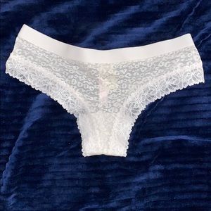 PINK Cream Lace Cheeky